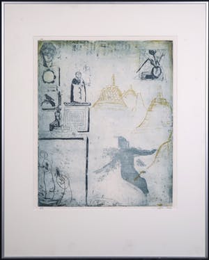 Rien Bakker - Ets en aquatint, Zonder titel - Ingelijst kopen? Bied vanaf 1!
