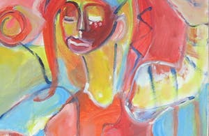 Christine Spierings - Olieverf op doek, Z.T. Danseressen (Groot). kopen? Bied vanaf 1!