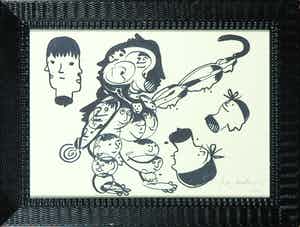 Rob Scholte - Stifttekening, Koppen verkocht voor € 1!