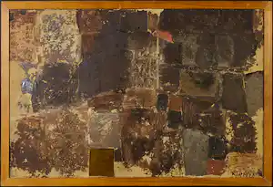 Willem Kloppers - Gemengde techniek op board (materie-kunst), Zonder titel - Ingelijst verkauft für € 136!
