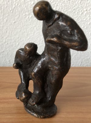 Brons (Onbekend) - Massief bronzen beeld " VADER EN ZOON " Laatste kans !!!!!! kopen? Bied vanaf 25!