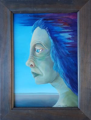 Nico van der Reyden - Olieverf op board, Blik in de toekomst - Ingelijst. kopen? Bied vanaf 1!