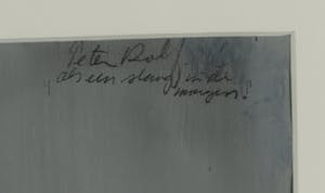 Peter Rolf - Gouache en pen op papier, Als een slang in de morgen - Ingelijst kopen? Bied vanaf 1!