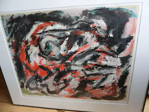 Theo Wolvecamp - Zeefdruk, Liggende compositie - 1989 kopen? Bied vanaf 200!