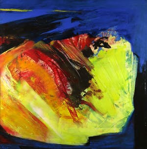 Niet of onleesbaar gesigneerd - Olieverf op hout, Abstracte compositie - Ingelijst (Zeer groot) kopen? Bied vanaf 10!