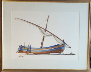 Niet of onleesbaar gesigneerd - Schip na het schilderen kopen? Bied vanaf 1!