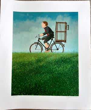 Dolf Zwerver - jongeman op fiets verkocht voor € 100!