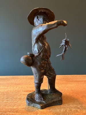 Niet of onleesbaar gesigneerd - Bronzen beeld waarschijnlijk uit meiji periode kopen? Bied vanaf 1!