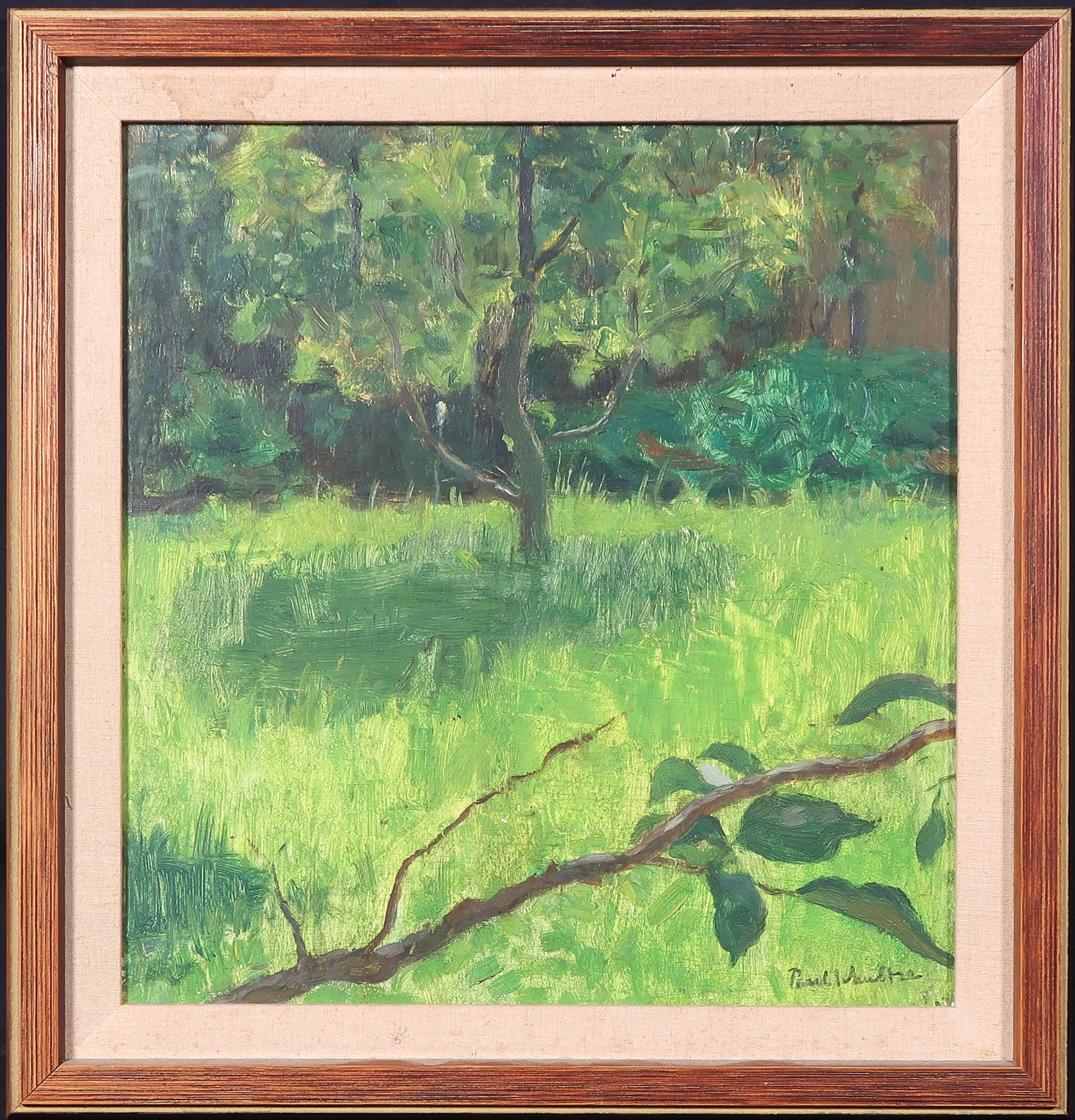 Paul Schultze - Olieverf op paneel, Lente - Ingelijst verkocht voor € 1!