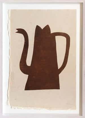 Klaas Gubbels - houtdruk Napels groot ingelijst verkocht voor € 500!