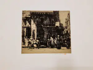 Mortimer Menpes - Originele potloodgesigneerde ETS "marktdag te Cairo" niet ingelijst kaufen? Bieten Sie von 50!