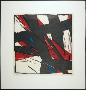 Robert Fremont Conover - Houtsnede op Japans papier, Conflict kopen? Bied vanaf 35!