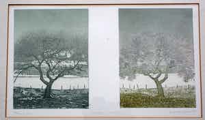 Elmar Gille - Litho: winter/lente - 1984 verkocht voor € 85!