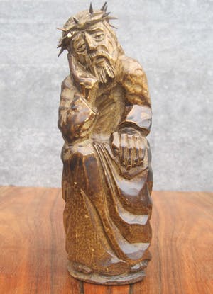 Heiligenbeeld - Jezus van Nazareth op de koude steen. kopen? Bied vanaf 25!