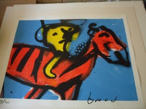 Herman Brood - Herman brood - zeefdruk: Zebra kopen? Bied vanaf 150!