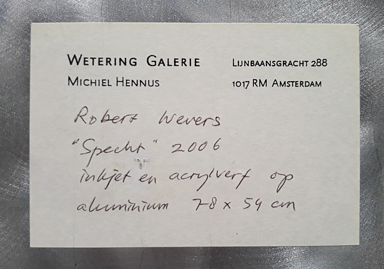 Robert Wevers - Specht, acrylverf en inktjet op aluminium kopen? Bied vanaf 375!