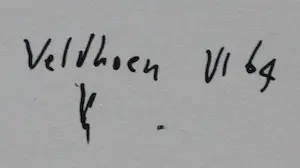 Aat Veldhoen - Rotaprint: Zwangere, naakte dame - 1964 kopen? Bied vanaf 50!