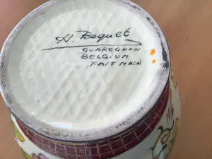 Faience Hubert Bequet - Fraaie vaas kopen? Bied vanaf 40!