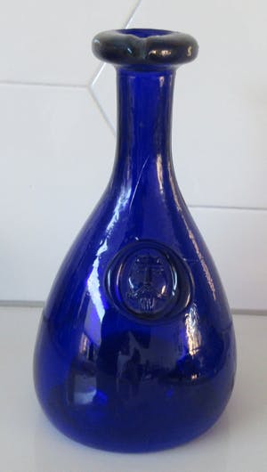Holmegaard - Cobalt blauw Viking fles karaf ontwerp Ole Winther in 1955 kopen? Bied vanaf 36!