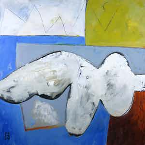 Philip Vencken - Olieverf op doek, Nude in landscape (Groot) verkocht voor € 100!