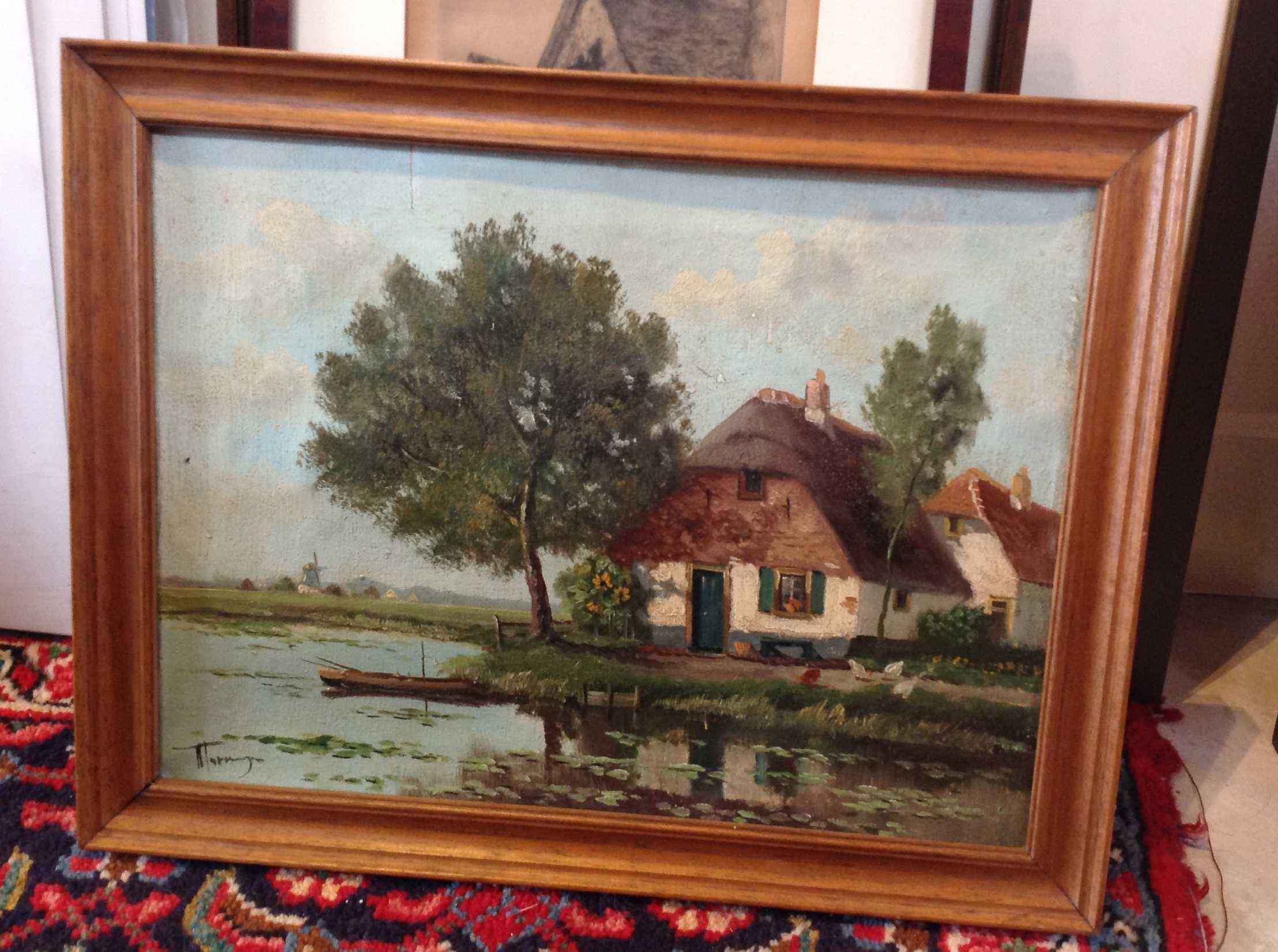 Niet of onleesbaar gesigneerd - Boerderijtje aan het water kopen? Bied vanaf 1!