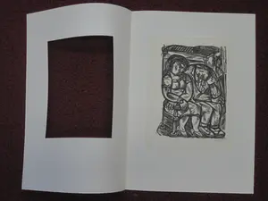 Lou Strik - ambachtelijk Grafisch meesterwerkje - Hout/Linosnede "met de trein" gesigneerd kopen? Bied vanaf 1!