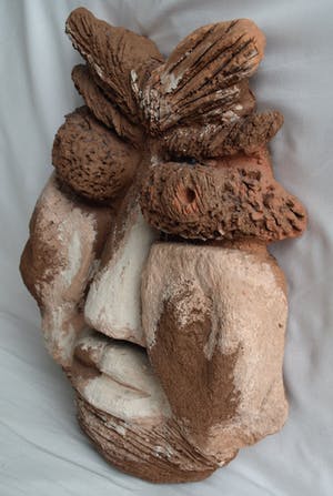 Niet of onleesbaar gesigneerd - Aardewerk (chamotte) en verf, ‘Hoofd’ – hoogte 44 cm kopen? Bied vanaf 1!