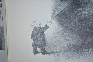 Paul Flora - Die neugierige nase & gesigneerd boek'variaties op Wagner'met originele tekening kopen? Bied vanaf 45!