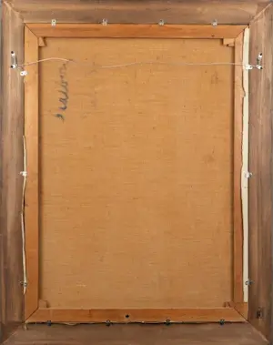 Louis Saalborn - 'Stilleven van irissen en fruit' kopen? Bied vanaf 350!