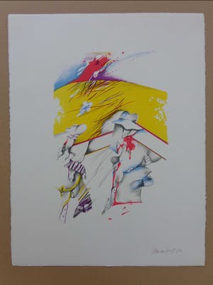 Pierre van Soest - FIGURATIE / KLEURLITHO / 66x50cm / SIG / 1972 kopen? Bied vanaf 21!