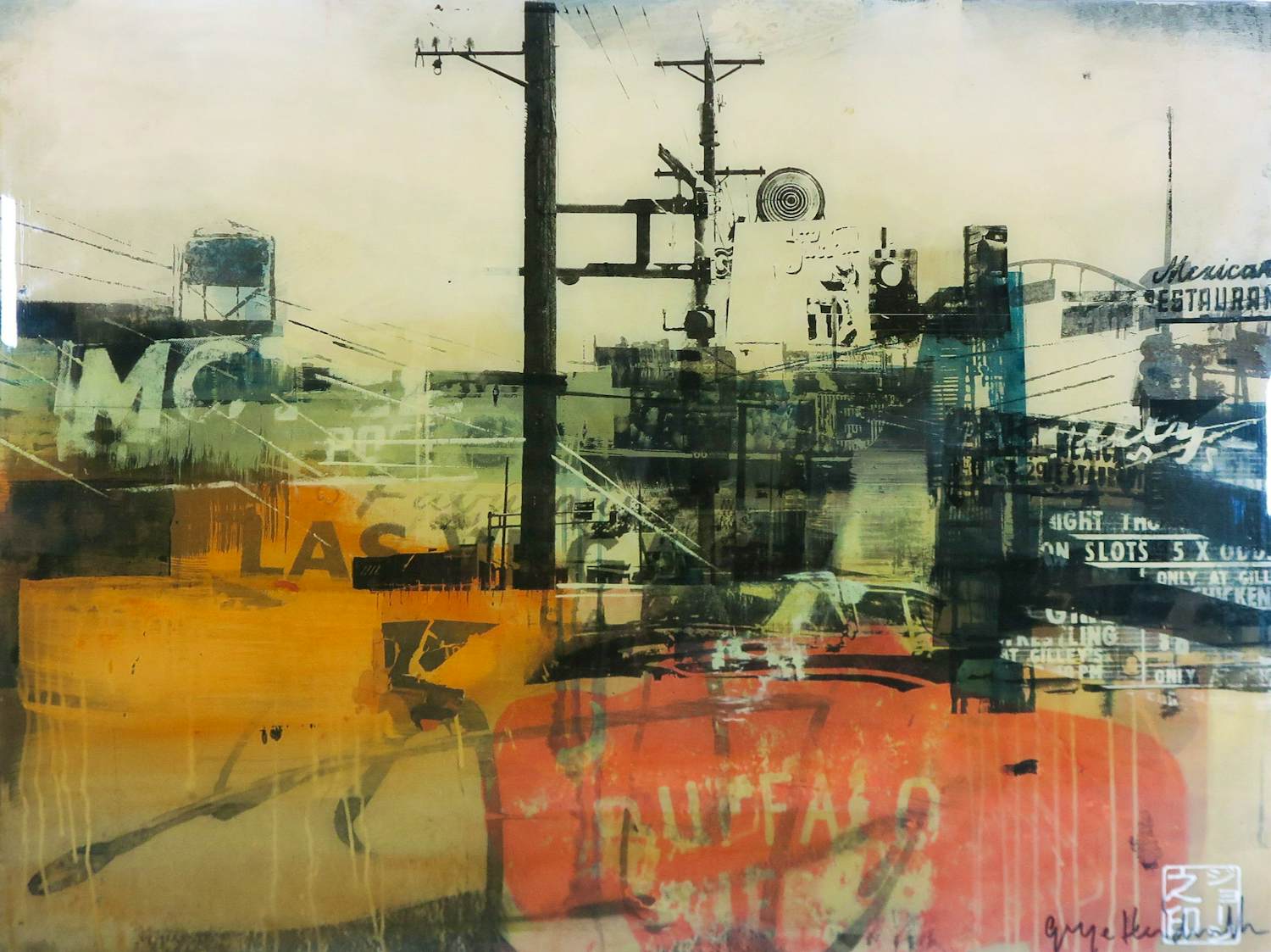 George Heidweiller - Zeefdruk, Cityscape - Dibond verkocht voor € 100!