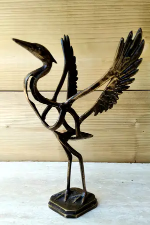 Brons (Onbekend) - opstijgende reiger, brons, abstract kopen? Bied vanaf 69!