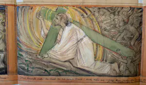 Anton Molkenboer - Karton: ontwerp derde statie Anthonius Abt Scheveningen kopen? Bied vanaf 225!