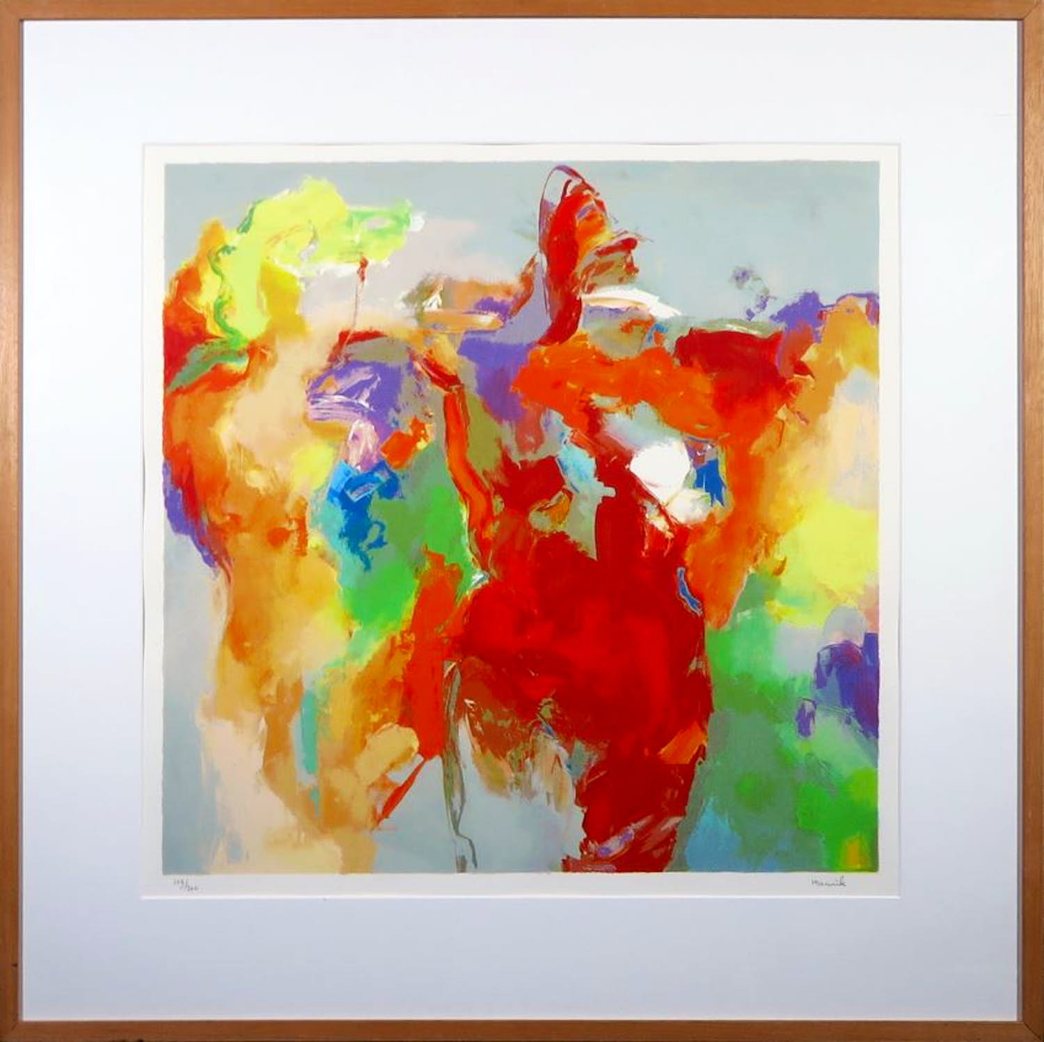 Peter Munnik - Zeefdruk, Zonder Titel II - Ingelijst verkocht voor € 35!