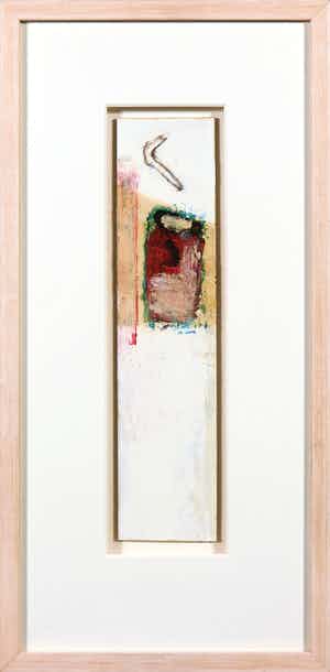 Jan Radersma - Gemengde techniek op karton, Z.T. Abstracte compositie verkocht voor € 40!