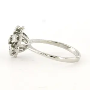 18k witgouden ring met briljant en single cut geslepen diamant tot. 0.05ct kopen? Bied vanaf 260!