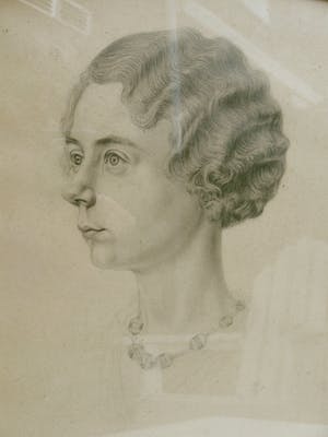 Niet of onleesbaar gesigneerd - Portret van jonge vrouw - potlood kopen? Bied vanaf 1!