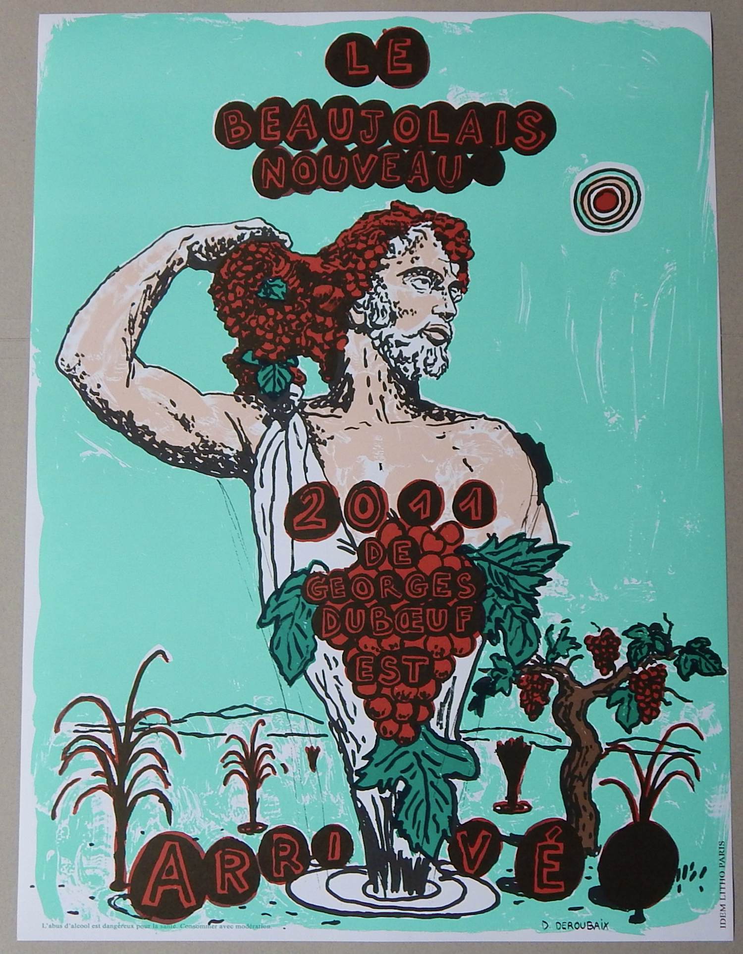 Damien Deroubaix - Plakat Beaujolais Nouveau Georges Duboeuf 2011 kaufen? Bieten Sie von 80!