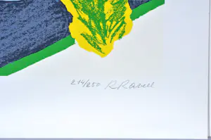 Roger Raveel - Geluidloze tuin - Zeefdruk - Gesigneerd - 42x55 cm - 1977 kopen? Bied vanaf 1350!