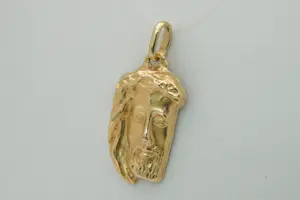 22- 14Krt geel gouden Jezus met doornenkroon hanger kopen? Bied vanaf 145!