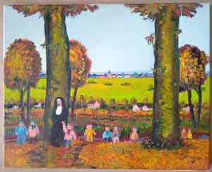 Denny Jacobs - Kinderen met non aan bosrand verkocht voor € 90!