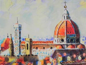 Niet of onleesbaar gesigneerd - Frederik Ivanaj , Kathedraal Florence, 2002 kopen? Bied vanaf 1!