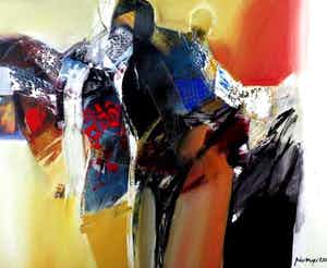 Peter Meijer - Acryl op doek - 2003 verkocht voor € 425!