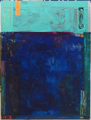 Jos Verwiel - Acryl en collage op doek op paneel, Mandraki (Groot) kopen? Bied vanaf 350!