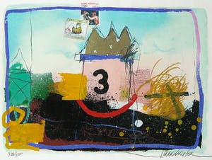 Theo Koster - Zeefdruk en collage, Zonder titel - Ingelijst kopen? Bied vanaf 1!