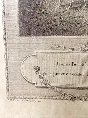 François-Robert Ingouf - La Promenade du Soir (1774) - Kopergravure, Ingelijst kopen? Bied vanaf 40!
