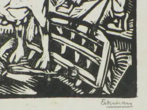 Nikolaas Eekman - De egger - Houtsnede kopen? Bied vanaf 50!