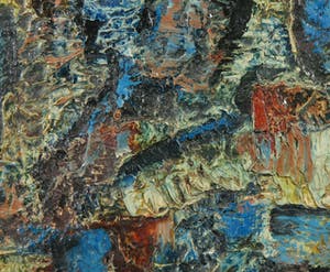 Bram Pihl - Olieverf op paneel, Pasteuze abstracte compositie kopen? Bied vanaf 100!
