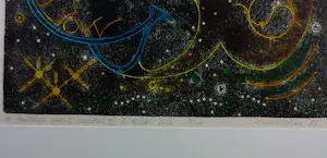 Hubert Leyendeckers - Kleurets op papier, De dansende woe-li-meesters II - Ingelijst kopen? Bied vanaf 45!