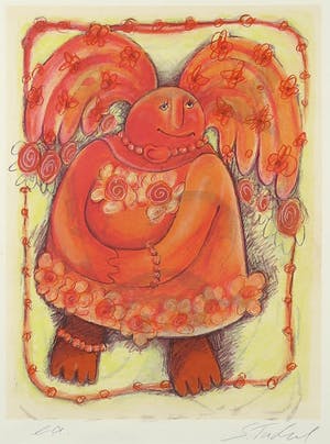 Sabine Tuchel - Zeefdruk, Zonder titel - Ingelijst kopen? Bied vanaf 1!